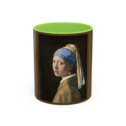 Girl with a Pearl Earring by Johannes Vermeer Colorful Mugs (11oz, 15oz)