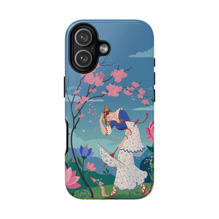 🌸☂️ The Lady Of The Falling Blossoms Phone Case – Art Deco Garden Whimsy