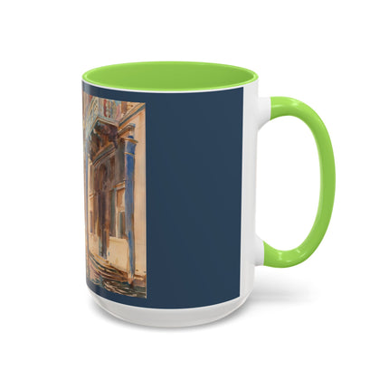 Gondola Moorings on the Grand Canal by John Singer Sargent Colorful Mugs (11oz, 15oz)