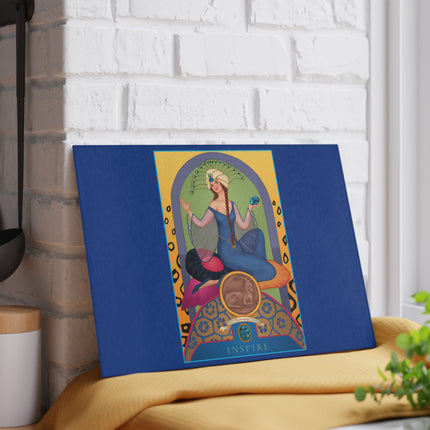 December & Tanzanite Zodiac Glass Cutting Board
