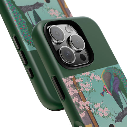 Peacock Garden Phone Case – Japanese Elegance & Timeless Beauty