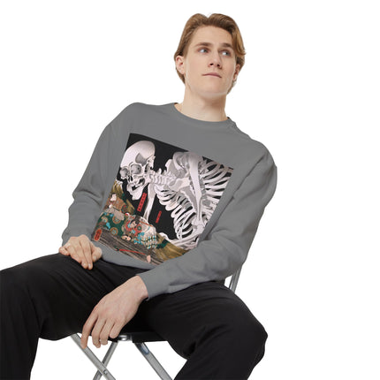 Mitsukuni Defying the Skeleton Spectre by Utagawa Kuniyoshi Garment-Dyed Sweatshirt