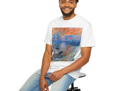 Sunrise by Claude Monet Unisex Garment-Dyed T-shirt