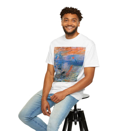 Sunrise by Claude Monet Unisex Garment-Dyed T-shirt