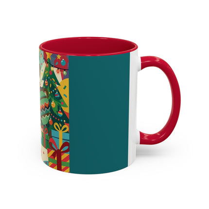 🎄✨ The Lady Of The Christmas Ornament Colorful Mug – Art Deco Holiday Fantasy