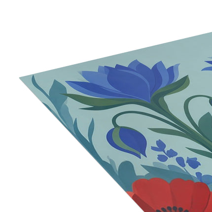🌺✨ The Lady Of The Midnight Poppies Greeting Card – Art Deco Floral Elegance