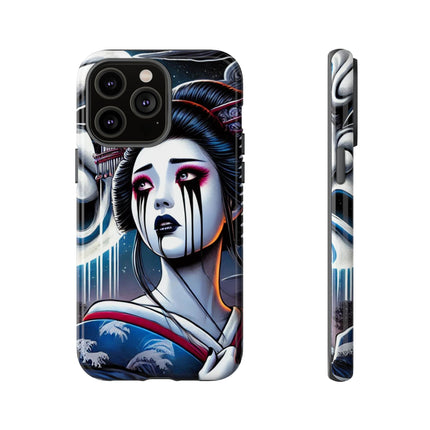 Geisha’s Black Ink Tears Phone Cases