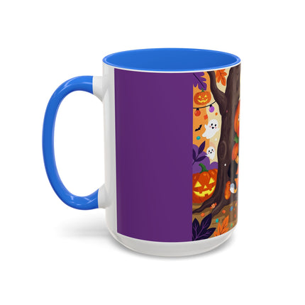 🎃🐈‍⬛ The Pumpkin Child’s Halloween Parade Colorful Mug – Whimsical Storybook Charm