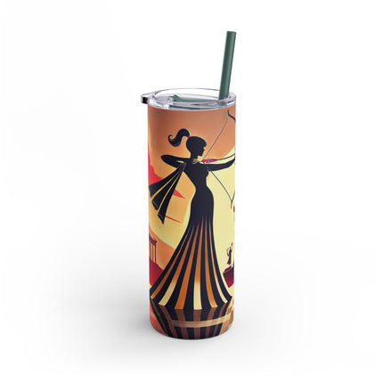 Art Deco Valentine's Romance Skinny Matte Tumbler, 20oz
