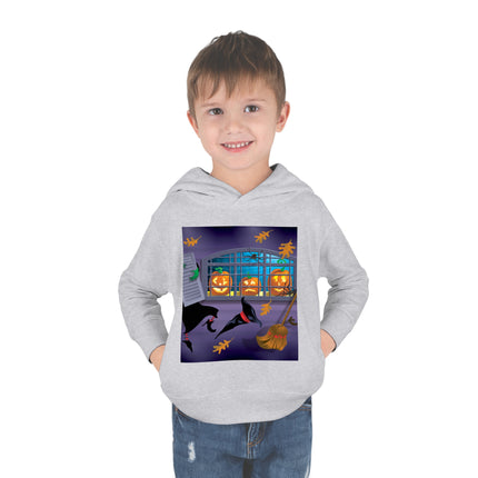 Whimsical Halloween Mischief Toddler Pullover Fleece Hoodie