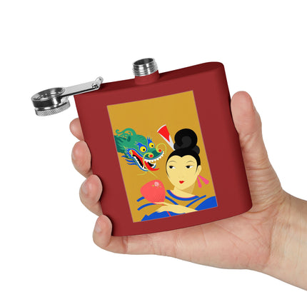 Dragon Fan Flask – Bold Chinese Fantasy & Elegant Strength