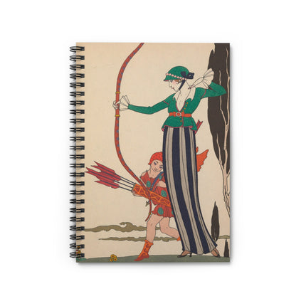 L'Arc Rouge by George Barbier Spiral Notebook - Ruled Line
