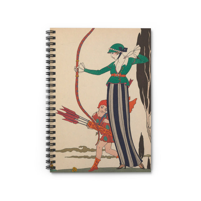 L'Arc Rouge by George Barbier Spiral Notebook - Ruled Line