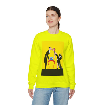 A Moment of Elegance: A Passionate Embrace Amidst Golden Splendor Heavy Blend™ Crewneck Sweatshirt