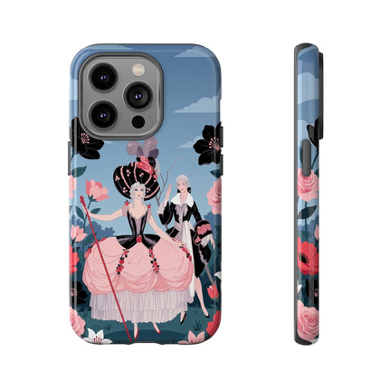 🌹🎭 The Rose Masquerade Promenade Phone Case – Art Deco Floral Elegance