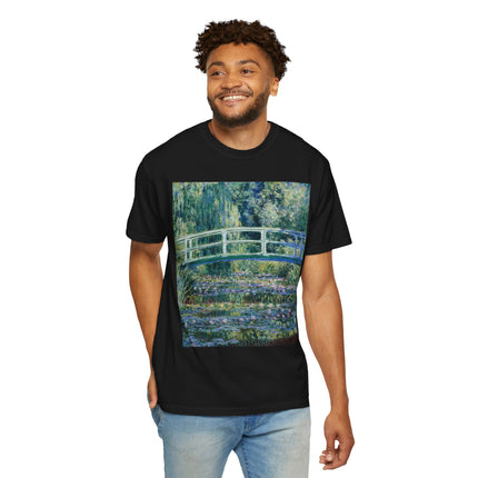 Water Lilies and Japanese Bridge by Claude Monet Unisex Garment-Dyed T-shirt