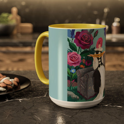 The Lady Of The Garden Tea Colorful Mugs – Art Deco Floral Elegance