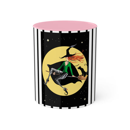 A Witch’s Moonlit Flight Colorful Mugs, 11oz