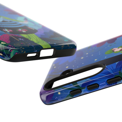 🌸🐦 The Lady Of The Midnight Bird Garden Phone Case – Art Deco Floral Fantasy