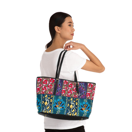 Floral Pattern by Emile-Alain Séguy PU Leather Shoulder Bag