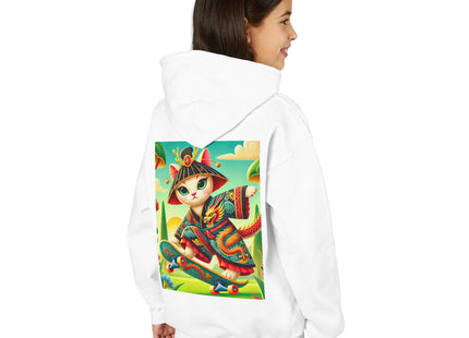 Dragon Dance on Wheels Youth Heavy Blend Hooded Sweatshirt