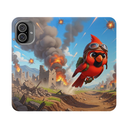 🐦✈️ The Cardinal Dive Bomber Flip Case – Bold Flight & Fearless Adventure