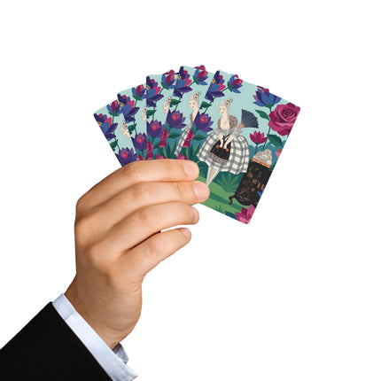 🪷🌸 The Lady Of The Lotus Garden Playing Cards – Art Deco Garden Elegance