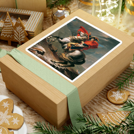 Napoleon Crossing the Alps by Jacques-Louis David Kiss-Cut Stickers (4 Sizes)