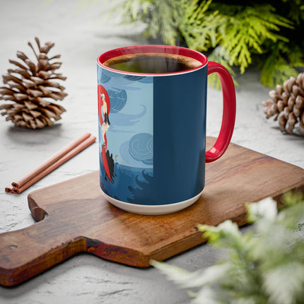 Siren of the Waves Colorful Mugs – Dramatic Sea Power & Bold Elegance