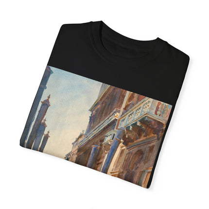 Gondola Moorings on the Grand Canal by John Singer Sargent  Unisex Garment-Dyed T-shirt