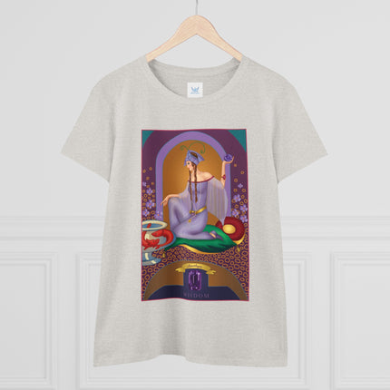 February & Amethyst (from the Gem Series) by Sofia Chiostri Women's Midweight Cotton Tee