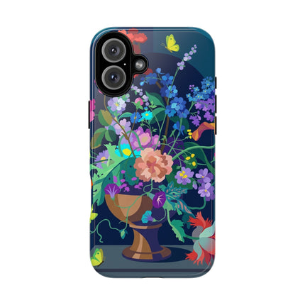 Midnight Floral Reverie Phone Case – Vibrant Bloom & Enchanted Beauty