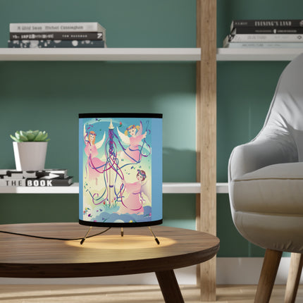Angelic Revelry Tripod Lamp