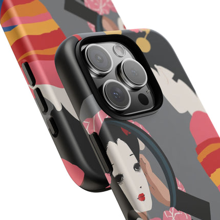 Geisha Mirror Phone Case – Elegant Reflection & Timeless Beauty