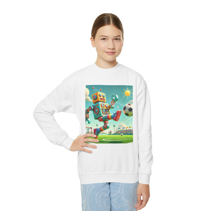 Kickoff Bot! Youth Crewneck Sweatshirt – Action, Energy & Game-Day Fun