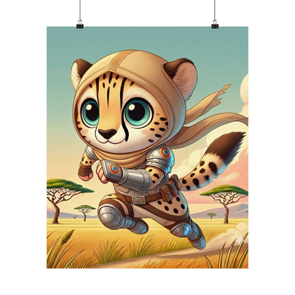 🐆⚡ Swift Cheetah Matte Vertical Poster – Speed, Adventure & Untamed Energy