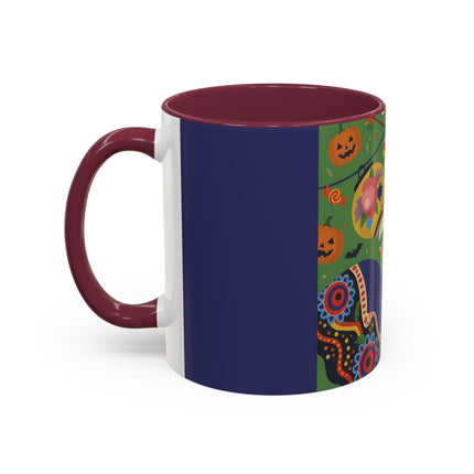🏮🎃 The Lady Of Halloween Lanterns Colorful Mug – Colorful Art Deco Halloween Charm