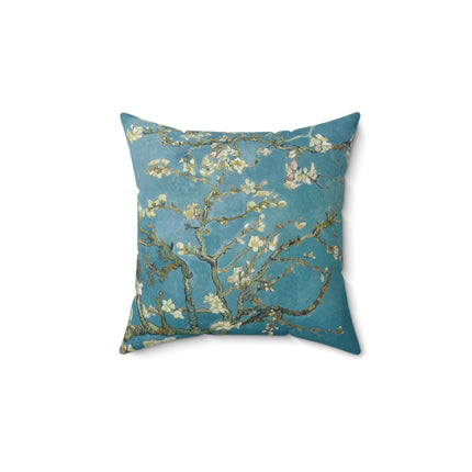 Almond Blossom by Vincent van Gogh Spun Polyester Square Pillow