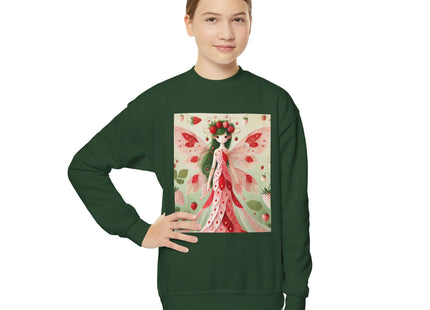 Strawberry Fairy Delight Youth Crewneck Sweatshirt