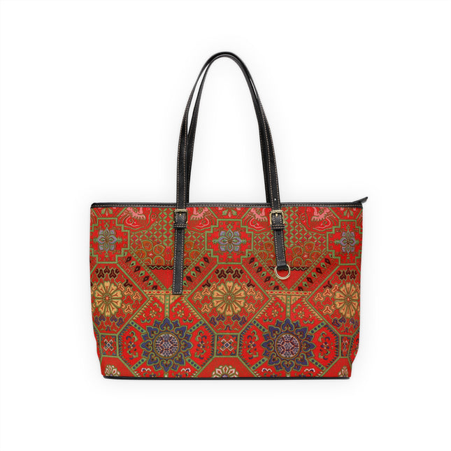 Japanese Fan Pattern by G.A. Audsley PU Leather Shoulder Bag