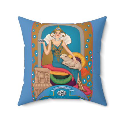 April & Diamond (from the Gem Series) by Sofia Chiostri Spun Polyester Square Pillow