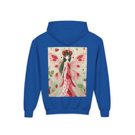 Strawberry Fairy Delight Youth Hooded Sweatshirt – Sweet Magic & Summer Charm
