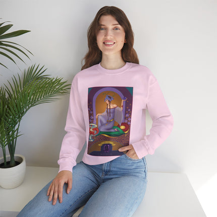 February & Amethyst (from the Gem Series) by Sofia Chiostri Heavy Blend™ Crewneck Sweatshirt
