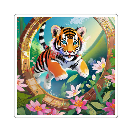 Majestic Tiger Cub Kiss-Cut Stickers (4 Sizes)