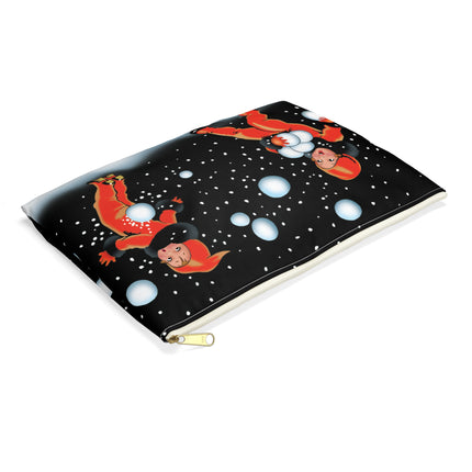A Festive Snowball Accessory Pouch