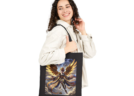 Valkyrie Descending Through Storm Cotton Canvas Tote Bag