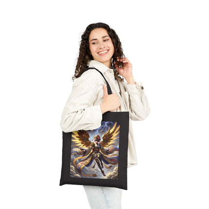 Valkyrie Descending Through Storm Cotton Canvas Tote Bag