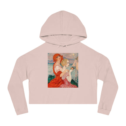 Sur la Route d'Anacapri by Gerda Wegener Women’s Cropped Hooded Sweatshirt