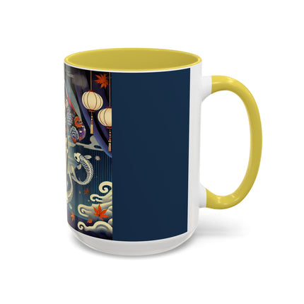 Skeleton Kabuki Performer Colorful Mugs (11oz, 15oz)