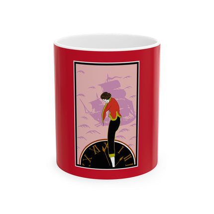 Woman Waiting for her Beloved at 1:59 by Kobayashi Kaichi Ceramic Mug 11oz